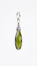 Green Faceted Teardrop Pendant