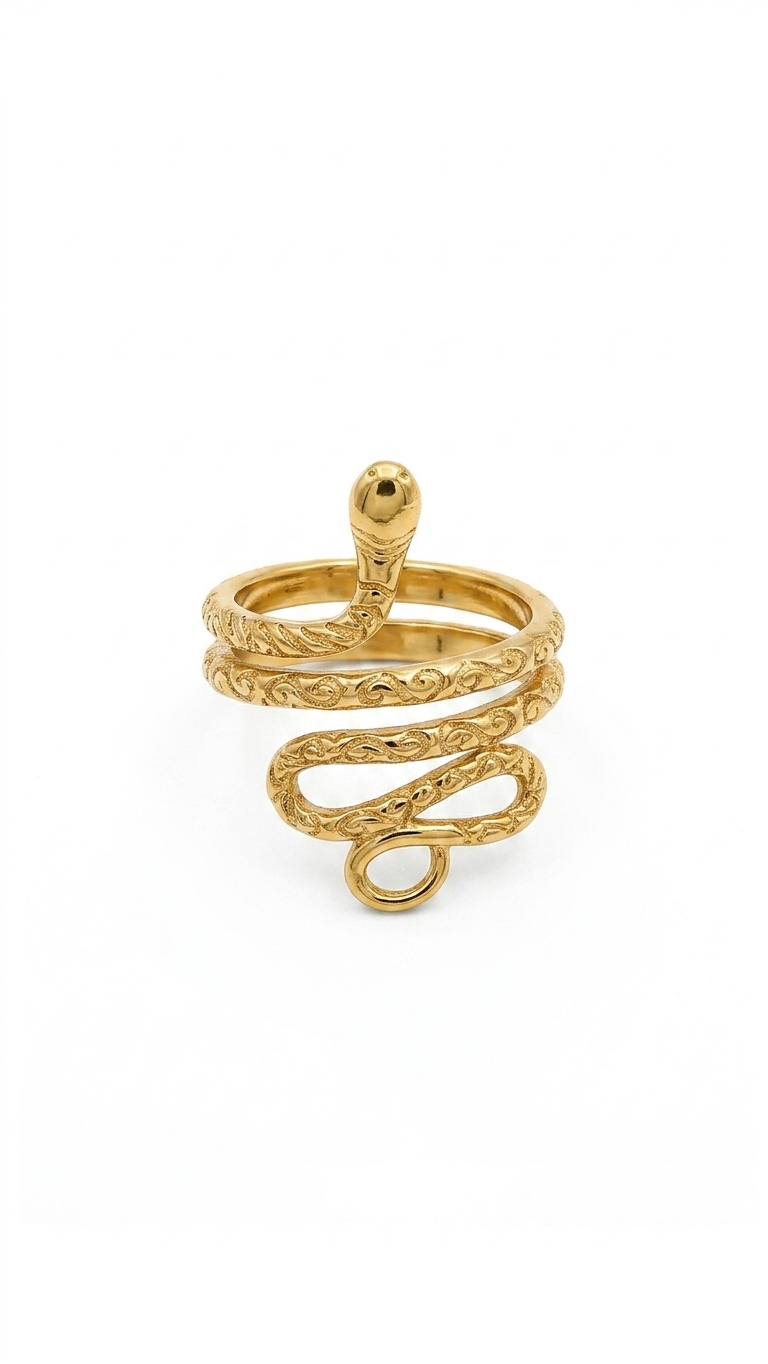 Minimalist Serpent Statement Ring