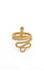 Minimalist Serpent Statement Ring