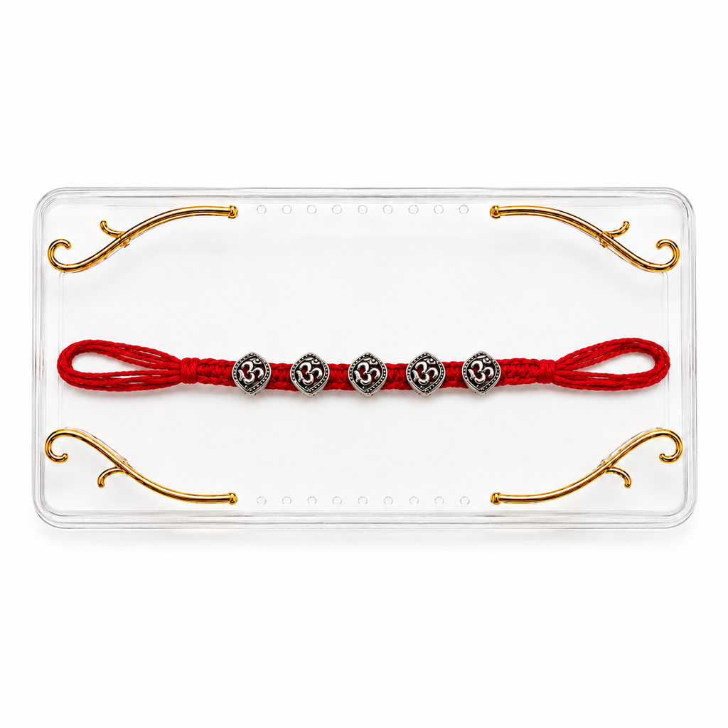 Spiritual Om Charm Rakhi | Traditional Hindu Festival Gift