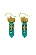 Turquoise Scorpion Crystal Earrings