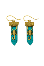 Turquoise Scorpion Crystal Earrings
