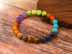 7 Chakra Multi Gemstone Beaded Bracelet