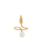 Freshwater Pearl Open Ring in 18K Gold Plated