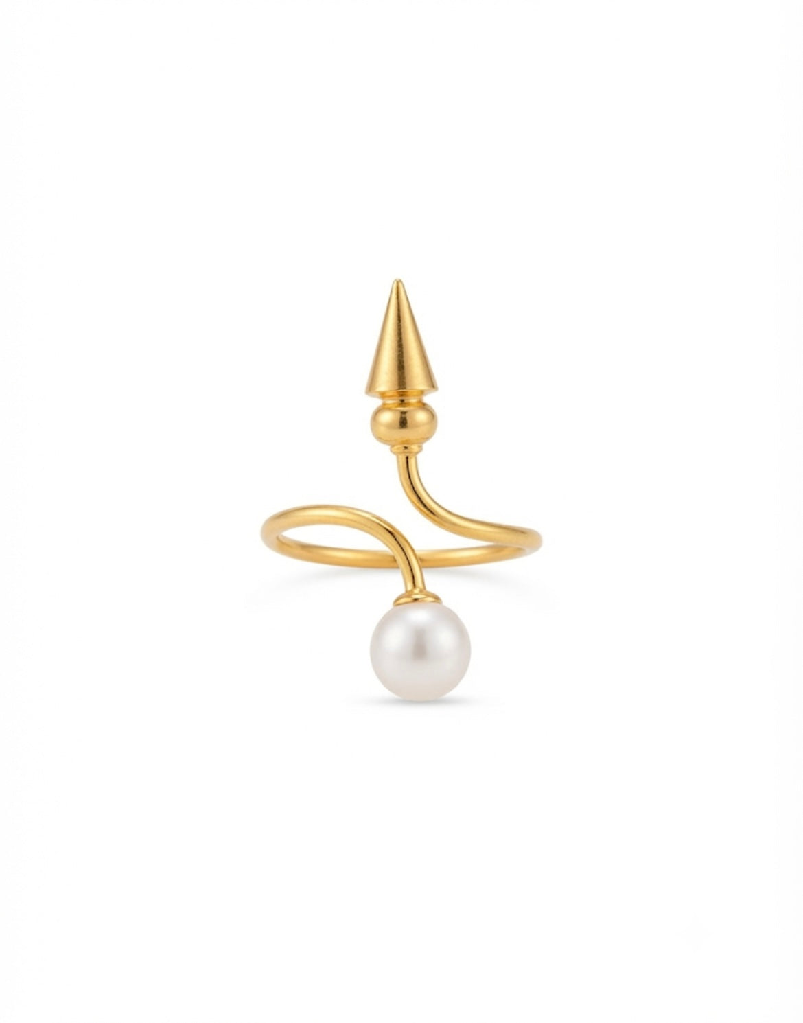 Freshwater Pearl Open Ring in 18K Gold Plated