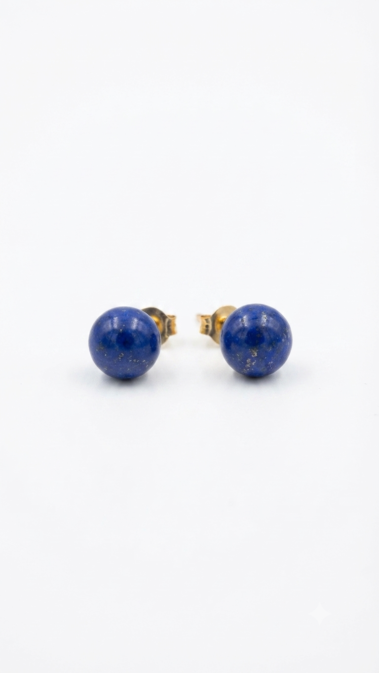 Lapis Lazuli Stud Earrings