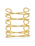 Elegant Multi-Layer Gold Twist Cuff Bracelet