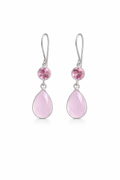 Blush Pink Teardrop Statement Earrings