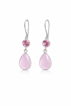 Blush Pink Teardrop Statement Earrings