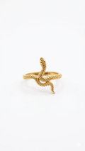 Minimalist Gold Snake Ring for Women