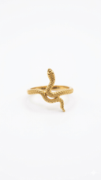 Minimalist Gold Snake Ring for Women
