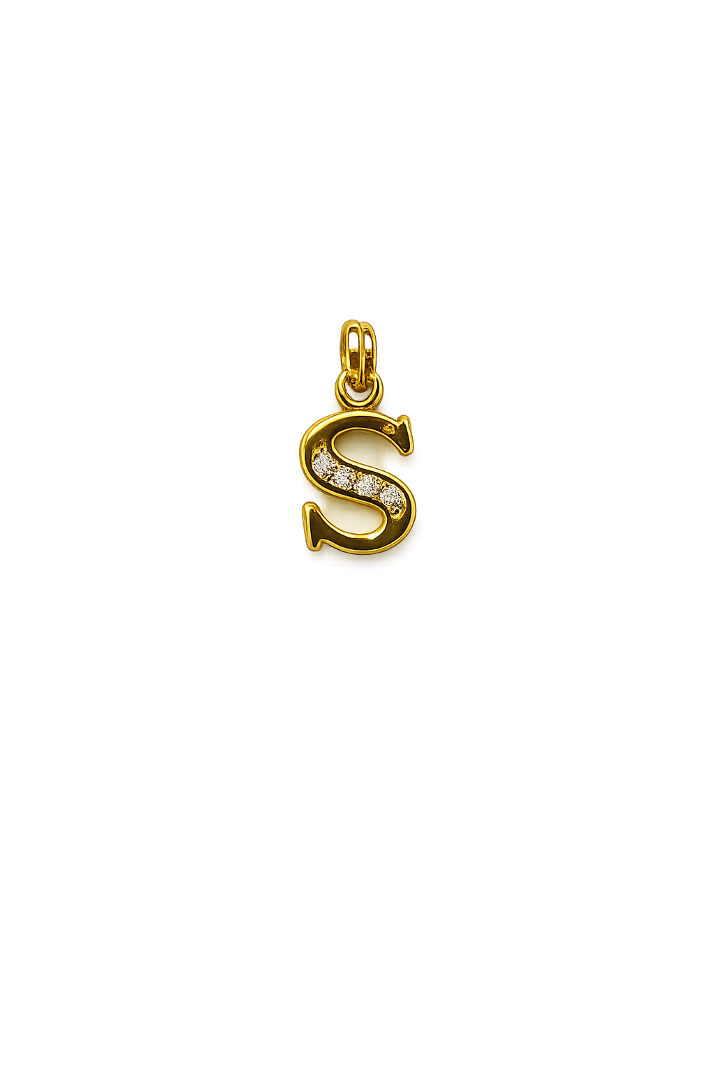Elegant Gold Initial “S” Pendant