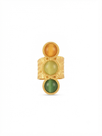 Multicolor Cat’s Eye Statement Ring in 18K Gold Vermeil