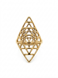 Geometric Lace Statement Ring