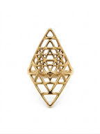 Geometric Lace Statement Ring