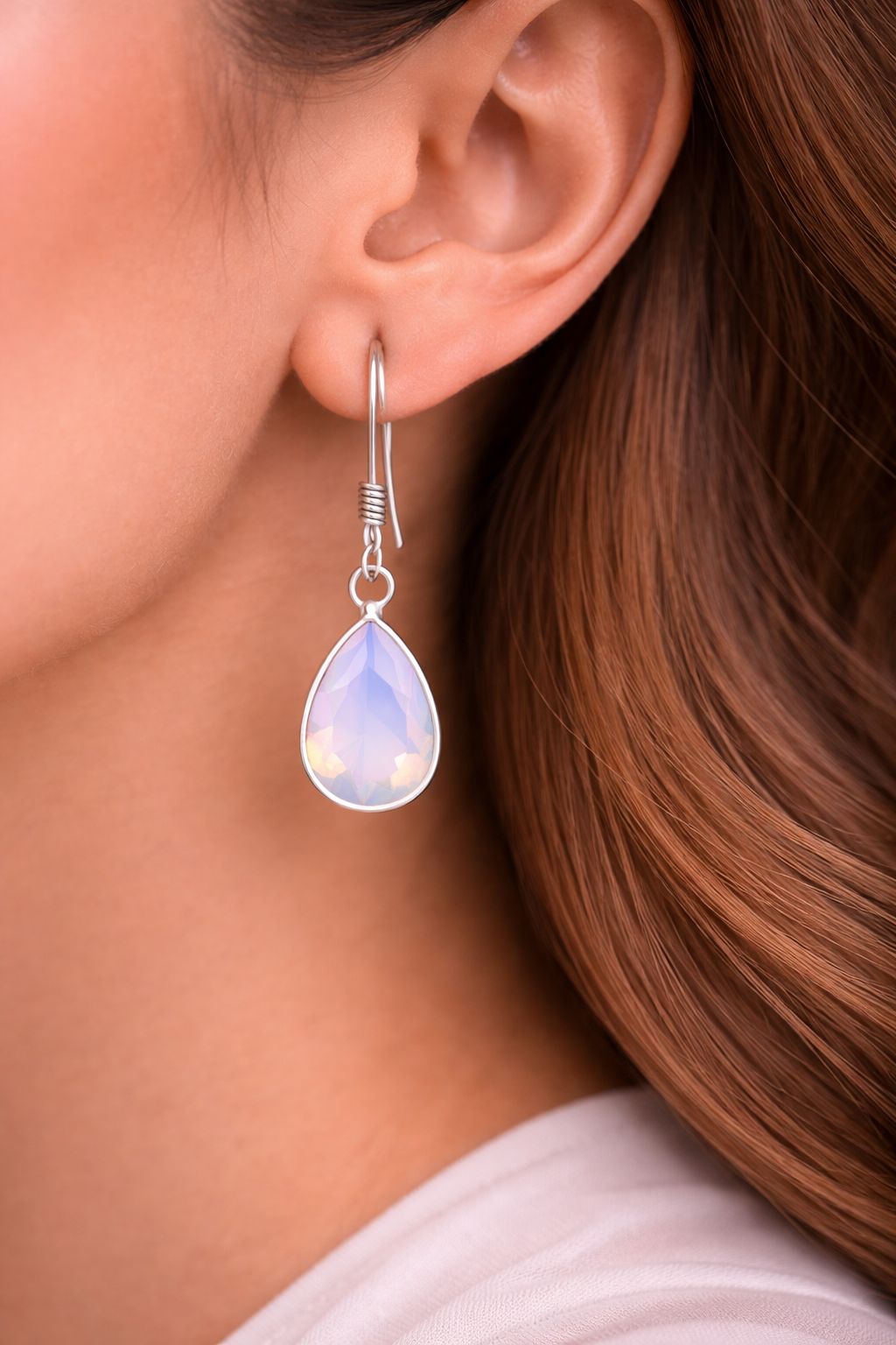 Iridescent Teardrop Glow Earrings