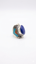 Vintage Lapis Lazuli Tibetan Statement Ring