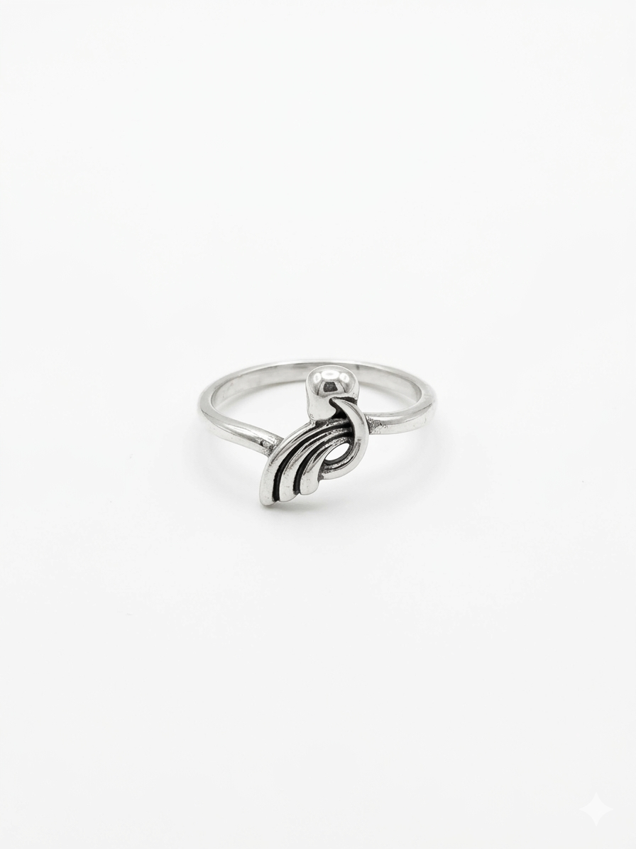 Minimalist Silver Swirl Ring