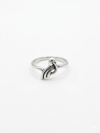 Minimalist Silver Swirl Ring
