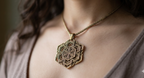Geometric Mandala Pendant Necklace