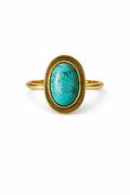 Turquoise Oval Statement Ring