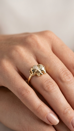 Cute Elephant Wrap Ring in Gold Finish | Animal Inspired Statement Ring