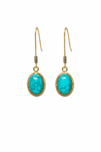 Turquoise Gemstone Dangle Earrings