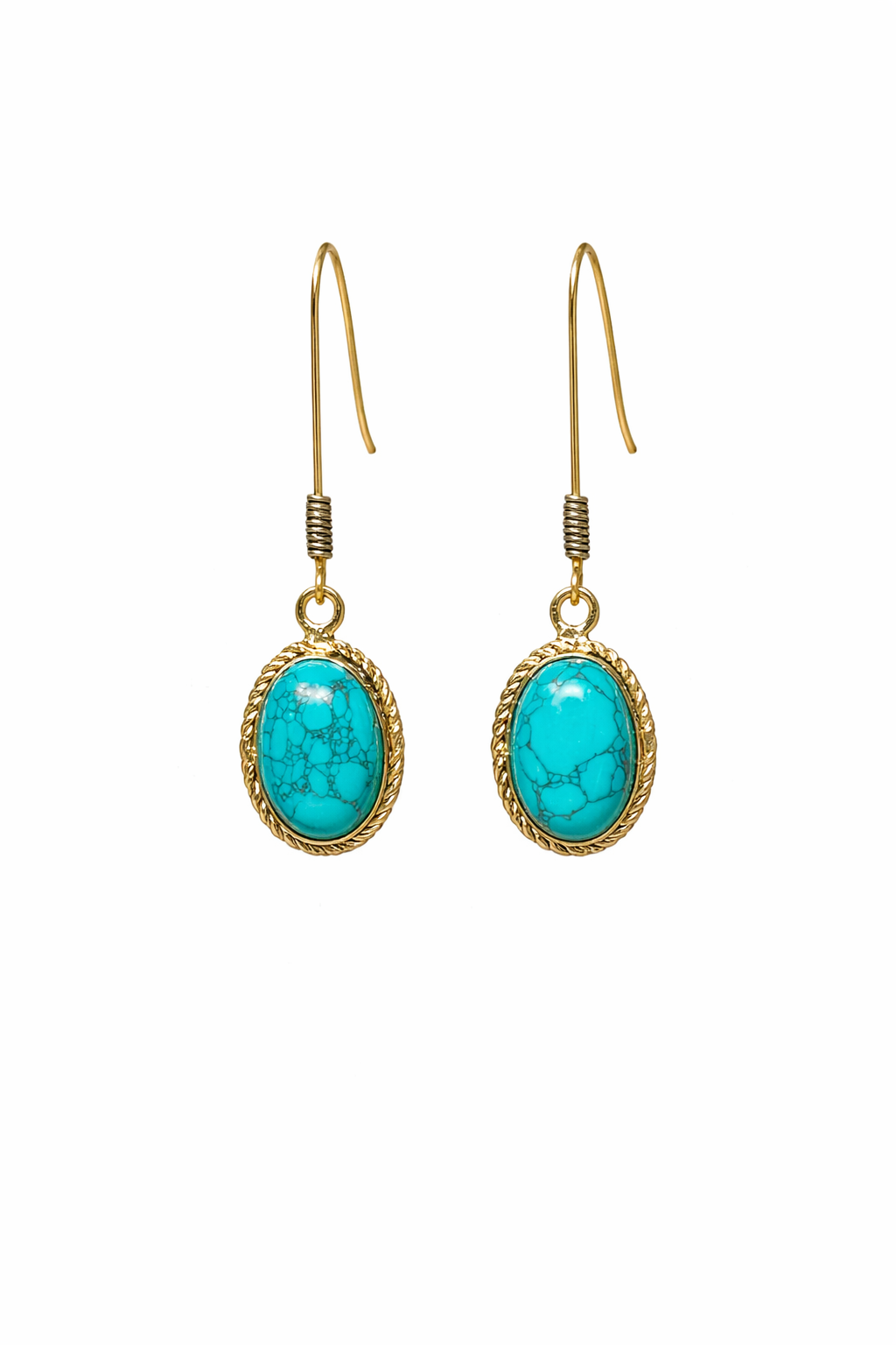 Turquoise Gemstone Dangle Earrings