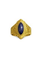 Vintage Gold Lapis Lazuli Statement Ring