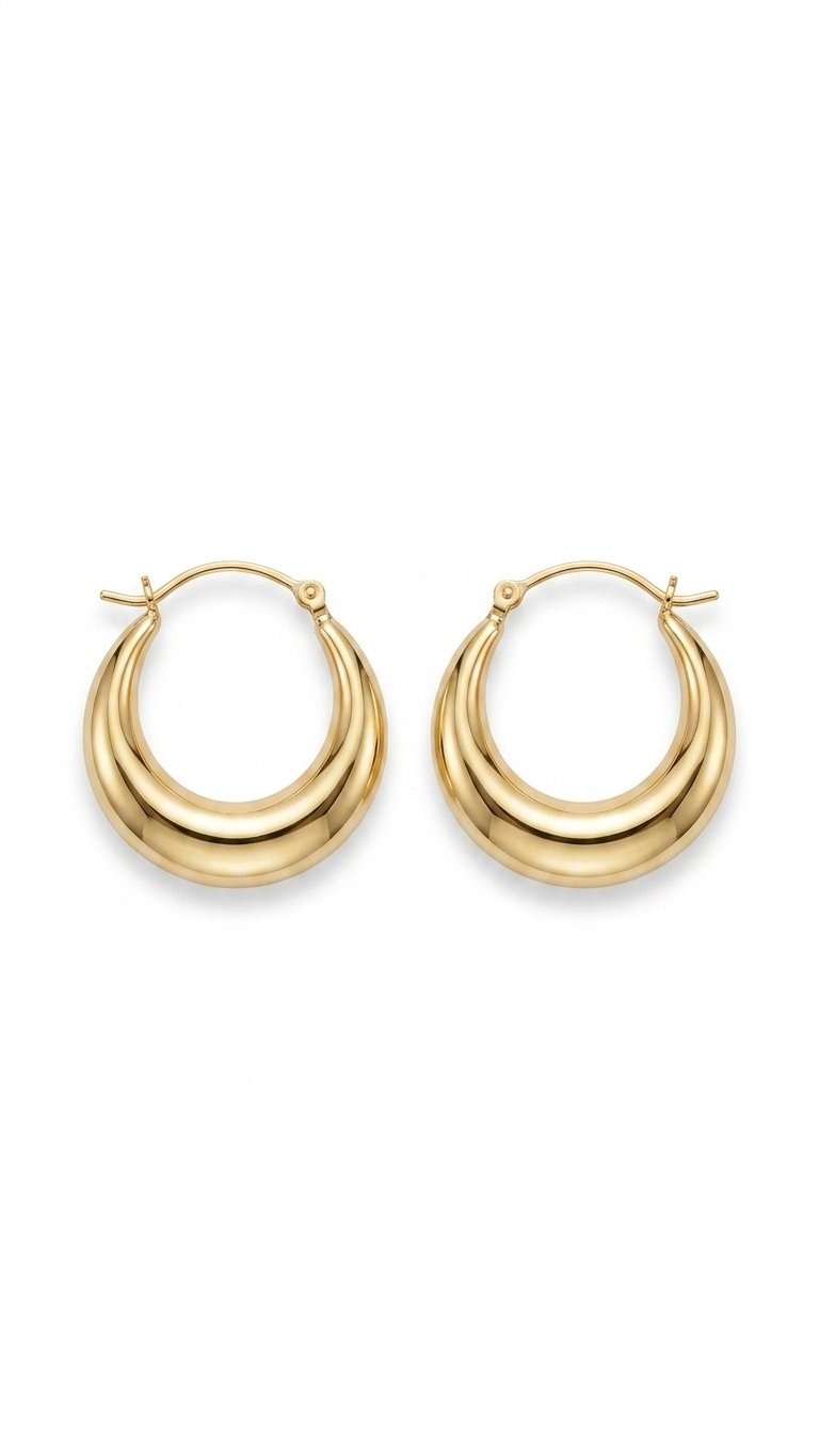 Chunky Gold Hoop Earrings
