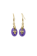 Vintage Purple Stone Dangle Earrings
