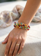 Bohemian Floral Gemstone Bracelet