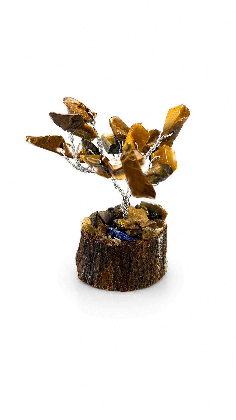Tiger Eye Crystal Tree Handmade Gemstone Bonsai Decor