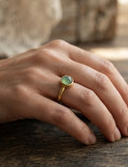 Dainty Green Aventurine Ring