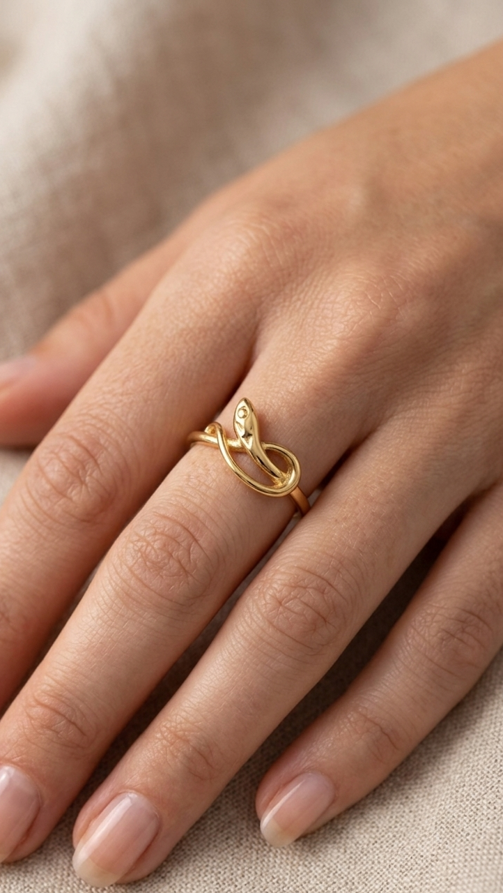 Minimalist Gold Snake Ring