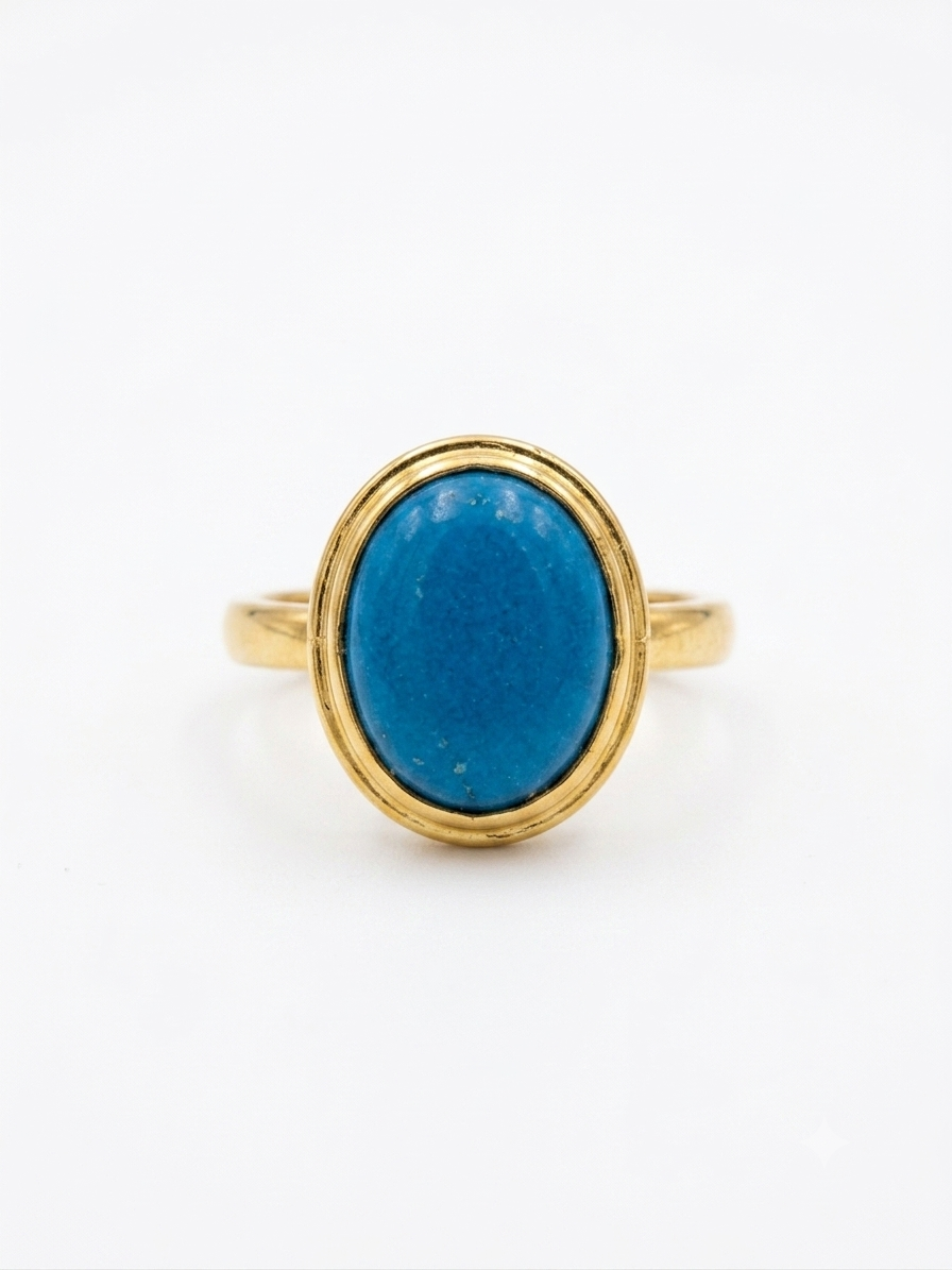 Natural Turquoise Ring in Gold