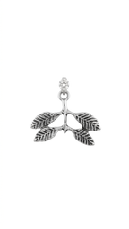 Silver Leaf Branch Pendant Necklace