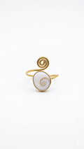 Gold Spiral Shell Ring