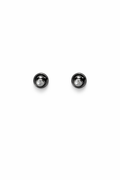 Black Ball Diamond Stud Earrings