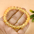 Natural Citrine Bracelet Round Bead Bracelet