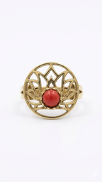 Coral Bloom Statement Adjustable Ring