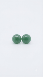 Natural Green Aventurine Stud Earrings