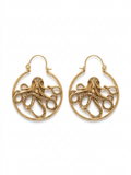 Twisted Gold Hoop Earrings