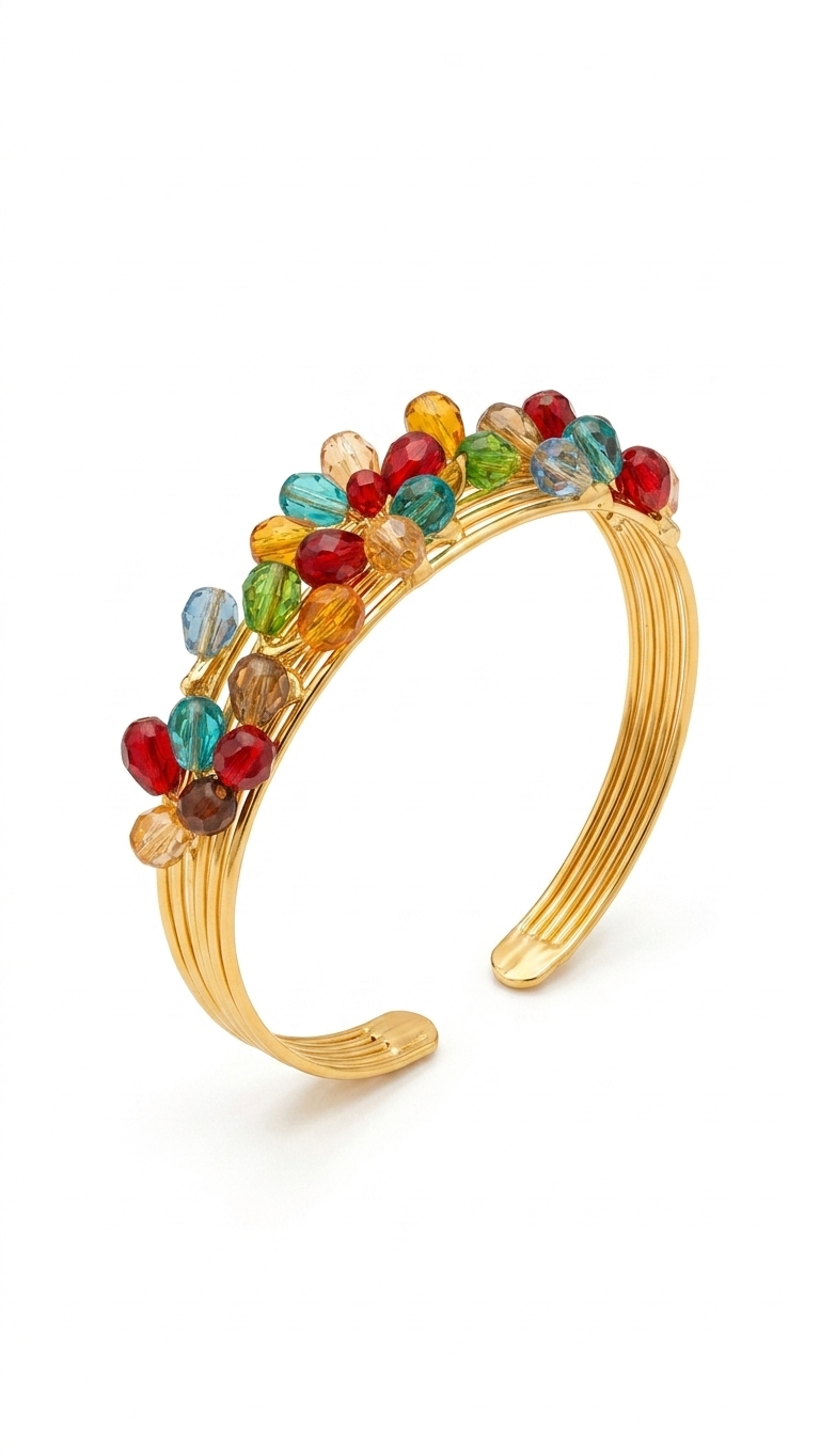 Bohemian Floral Gemstone Bracelet