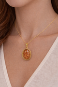 Sunstone Gemstone Pendant Gold