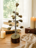 Natural Pyrite Gemstone Tree – Handmade Crystal Healing Tree Decor with Wooden Base