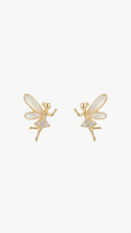 Fairy Stud Earrings, Gold Fairy Earrings