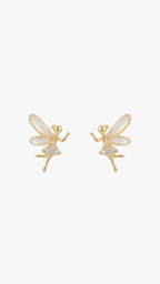 Fairy Stud Earrings, Gold Fairy Earrings