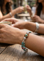 Bohemian Turquoise Beaded Bracelet Tibetan Style