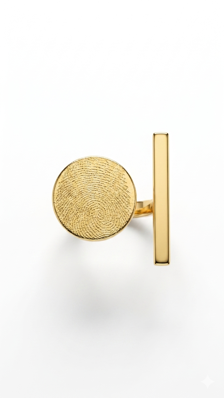 Modern Geometric Gold Ring for Women